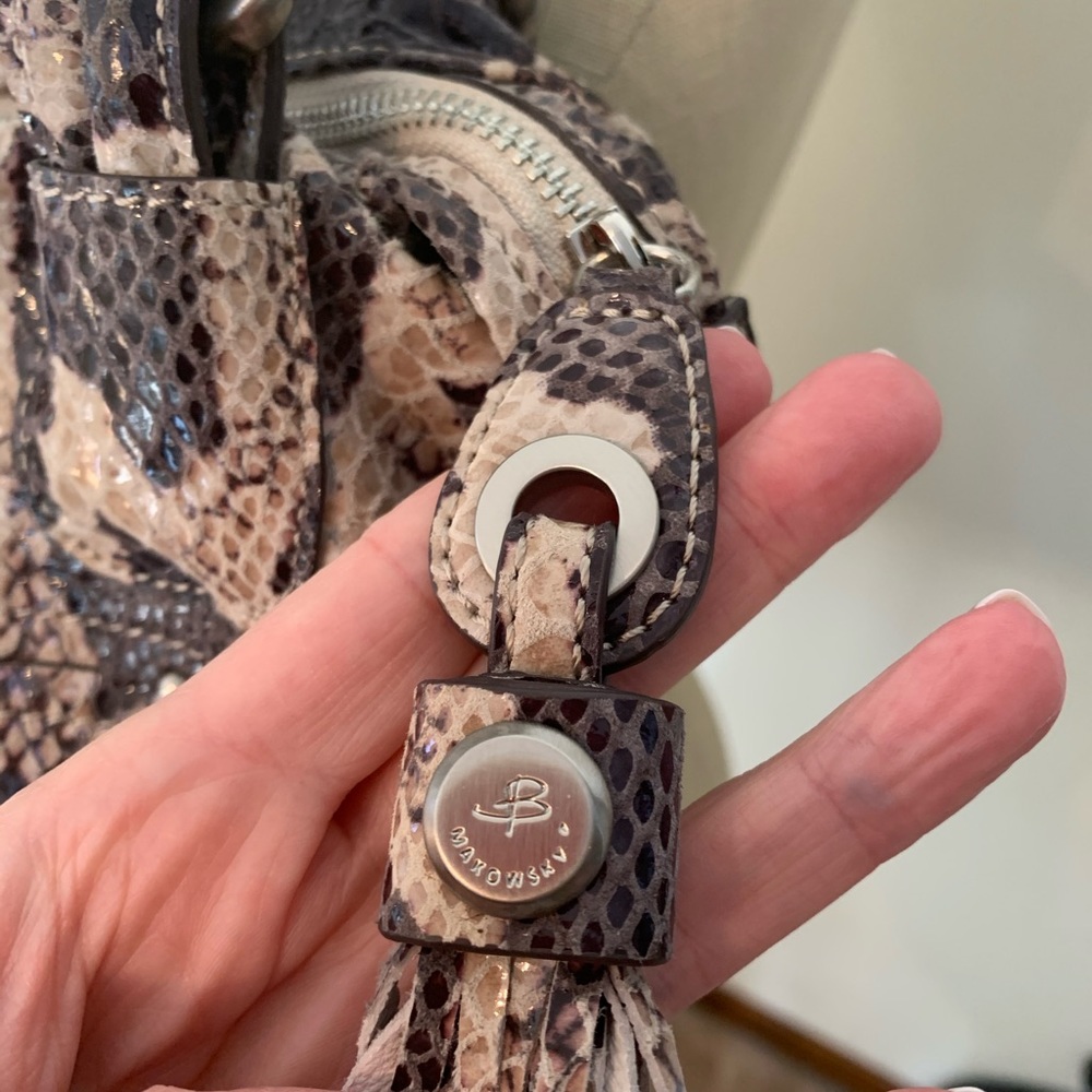 B. Makowsky Python Snakeskin Purse - image 4